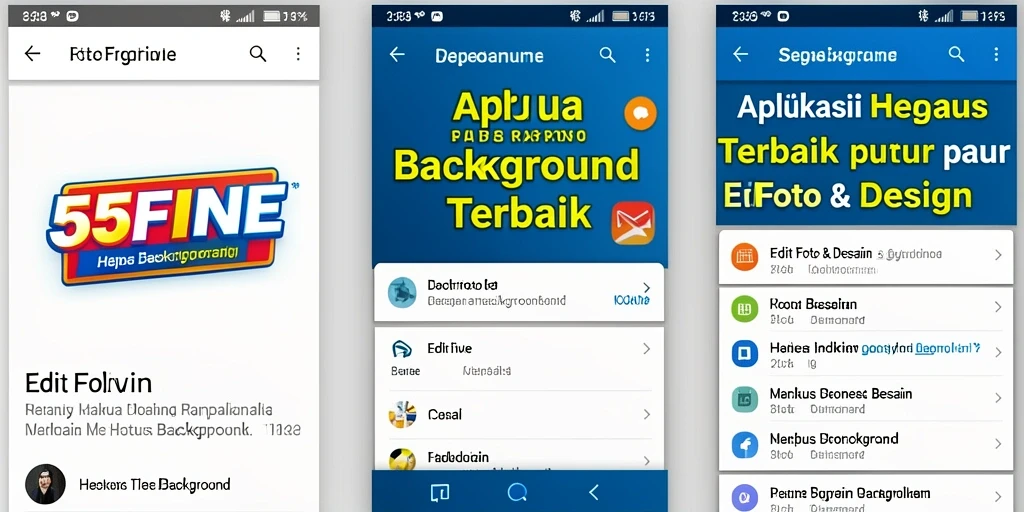 Tampilan antarmuka aplikasi 55FIVE saat menghapus background gambar.