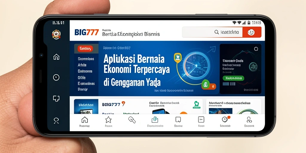 Antarmuka aplikasi BIG777 menampilkan berita ekonomi terbaru dengan jelas.