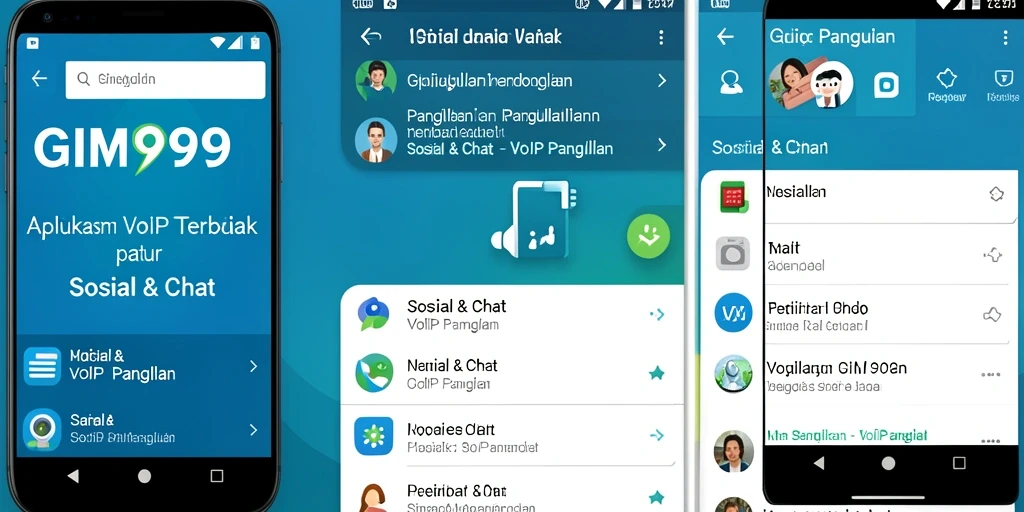 Antarmuka GIM999 saat melakukan panggilan VoIP dengan teman.