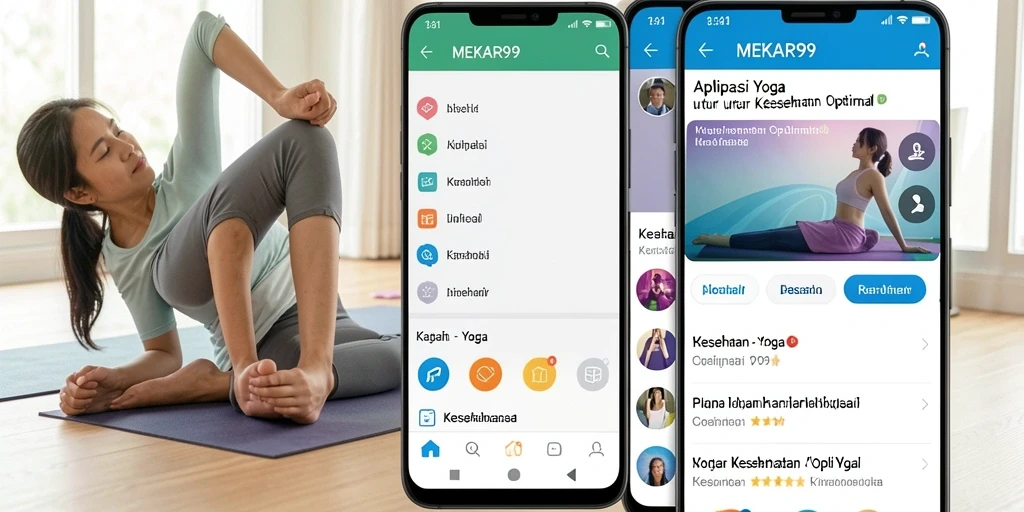 Antarmuka MEKAR99 yang ramah pengguna untuk latihan Yoga.