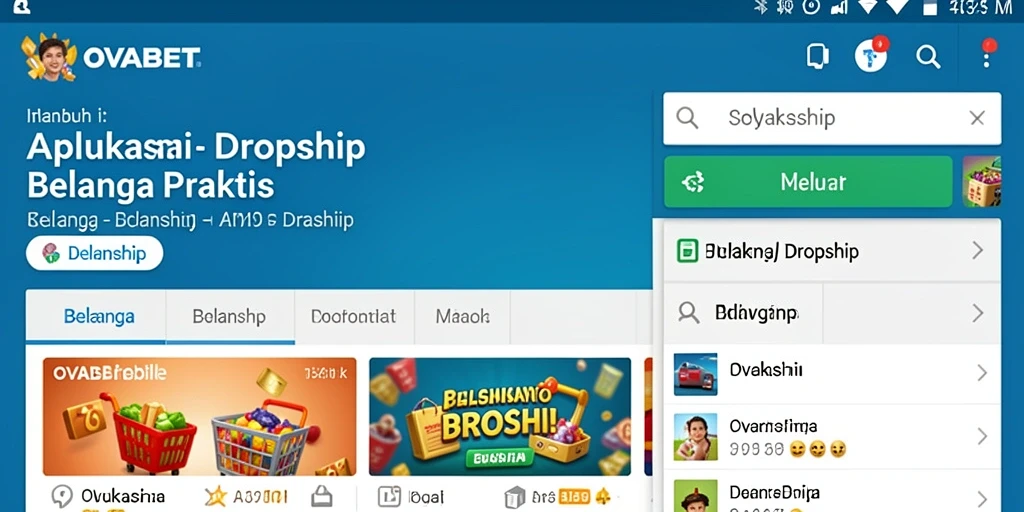 Antarmuka OVABET menampilkan produk dengan jelas dan menarik.