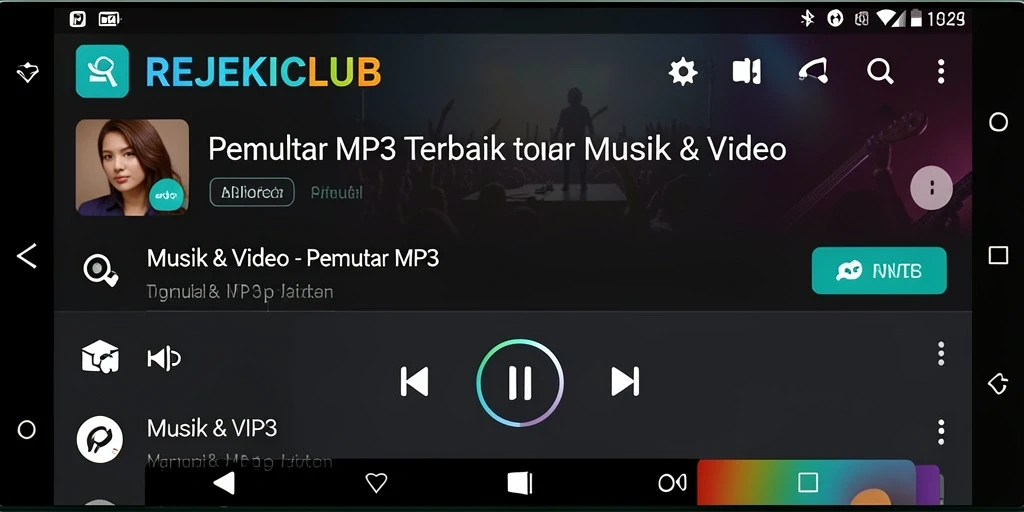 Antarmuka pengguna REJEKICLUB yang menarik dan fungsional.